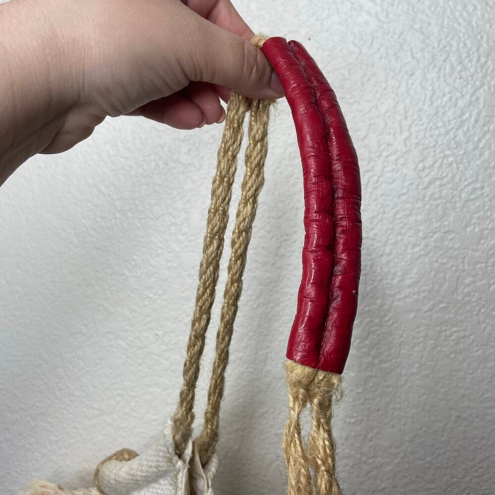 Boho Canvas Shoulder Bag w/ Fringe - Picture 8 of 9